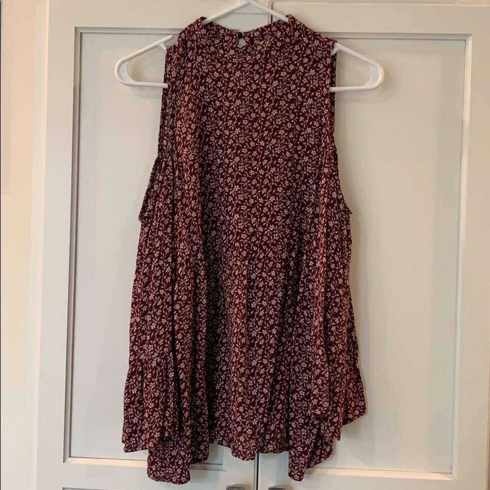 Cold Shoulder Peplum Blouse